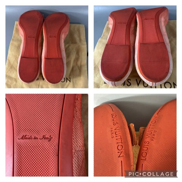 100% Authentic Louis Vuitton Two Tone Denim Buckle Scrunch Ballet Flats Size 41 - Picture 14 of 15